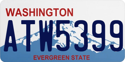 WA license plate ATW5399