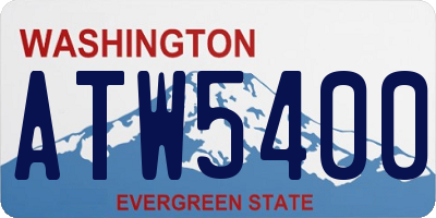 WA license plate ATW5400