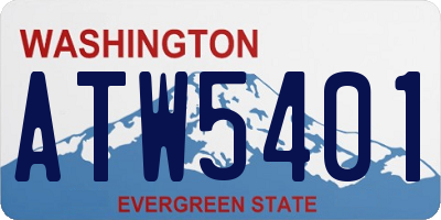 WA license plate ATW5401
