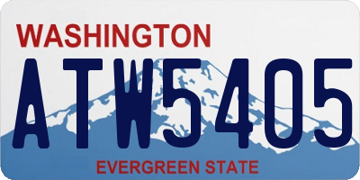 WA license plate ATW5405