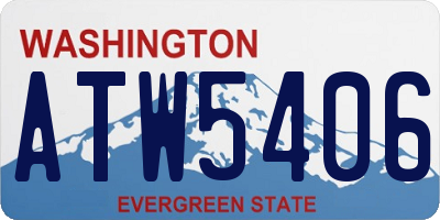 WA license plate ATW5406