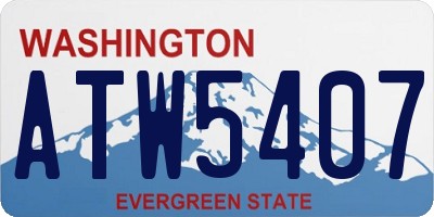 WA license plate ATW5407
