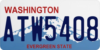 WA license plate ATW5408