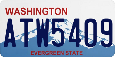 WA license plate ATW5409