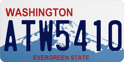 WA license plate ATW5410