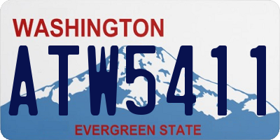 WA license plate ATW5411