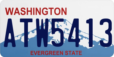 WA license plate ATW5413
