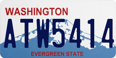 WA license plate ATW5414