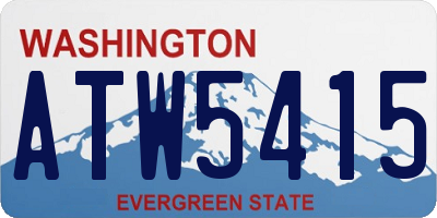 WA license plate ATW5415