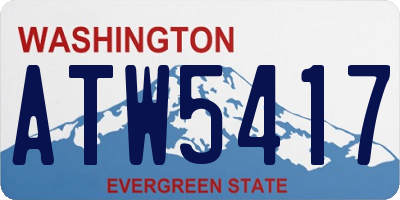 WA license plate ATW5417