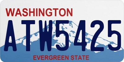 WA license plate ATW5425