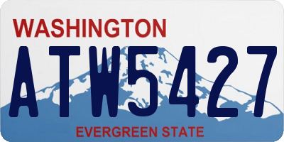 WA license plate ATW5427