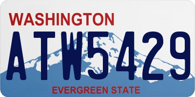 WA license plate ATW5429