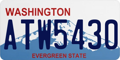 WA license plate ATW5430
