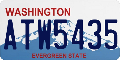 WA license plate ATW5435
