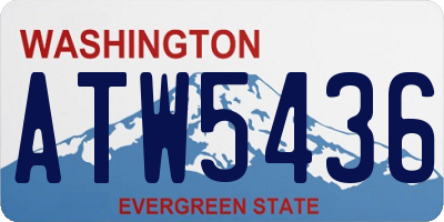 WA license plate ATW5436