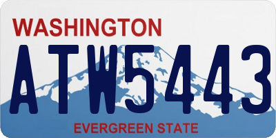 WA license plate ATW5443