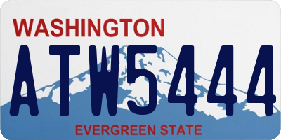 WA license plate ATW5444