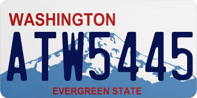 WA license plate ATW5445