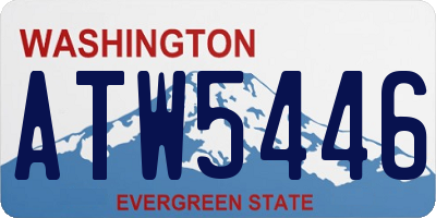 WA license plate ATW5446