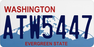 WA license plate ATW5447