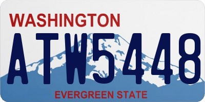 WA license plate ATW5448