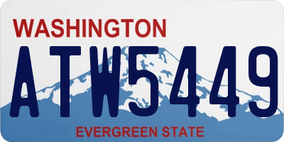 WA license plate ATW5449