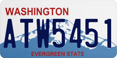 WA license plate ATW5451