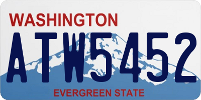 WA license plate ATW5452