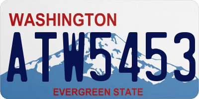 WA license plate ATW5453