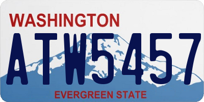WA license plate ATW5457