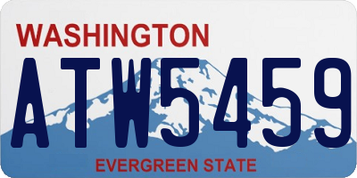 WA license plate ATW5459