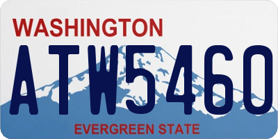 WA license plate ATW5460