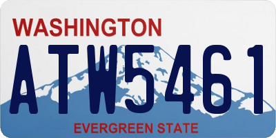 WA license plate ATW5461