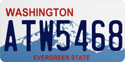 WA license plate ATW5468