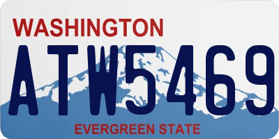 WA license plate ATW5469