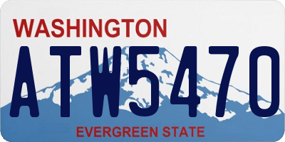 WA license plate ATW5470