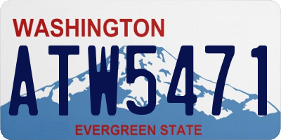 WA license plate ATW5471