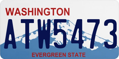 WA license plate ATW5473