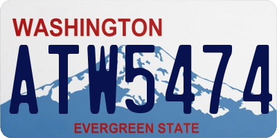 WA license plate ATW5474
