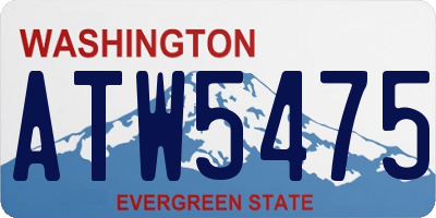 WA license plate ATW5475