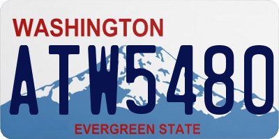 WA license plate ATW5480