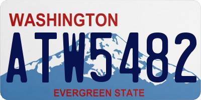 WA license plate ATW5482
