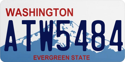 WA license plate ATW5484
