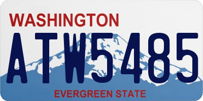 WA license plate ATW5485
