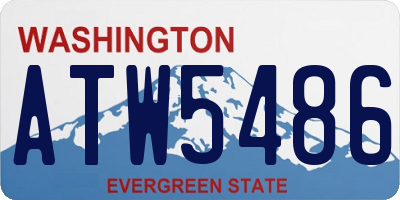 WA license plate ATW5486