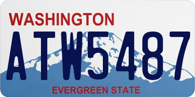 WA license plate ATW5487