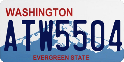 WA license plate ATW5504