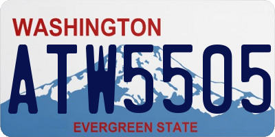 WA license plate ATW5505