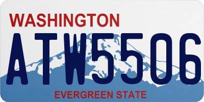 WA license plate ATW5506